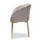Baxton Studio Ballard Glam and Luxe Grey Velvet Upholstered and Gold Finished Metal Dining Chair 192-11777-ZORO - alternate 4